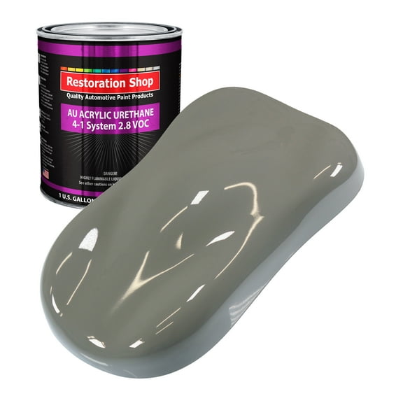 Restoration Shop Dove Gray Acrylic Urethane Auto Paint - Gallon Paint Color Only, Single Stage High Gloss