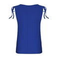 thumbnail image 4 of ITSAME Womens Plus Size Tank Tops, Buttons Scoop Neck Hollow Out Casual Cami Blouse Blue M, 4 of 6