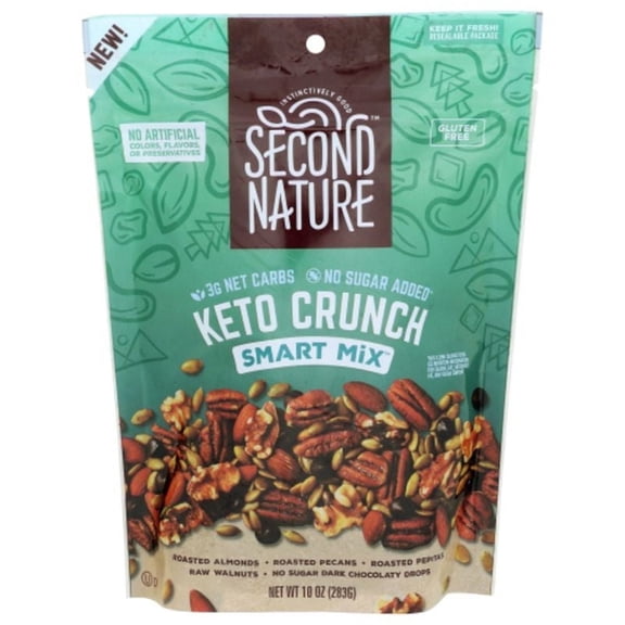 Second Nature Keto Crunch Smart Mix Trail Mix 10 oz Pack of 2