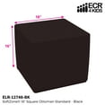 thumbnail image 2 of SoftZone® 18in Cube Ottoman Standard - Black, 2 of 2
