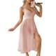 thumbnail image 1 of Estilo de falda larga y fluida de la moda de las mujeres que duermen la falda de espaghetti ajustable Midi A línea Midi falda, 1 of 4