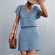 thumbnail image 1 of Monos cortos casuales con cuello en V, pantalones cortos con cuello en V para mujer, mono casual con cuello en V, monos a medida para la perfección, 1 of 6