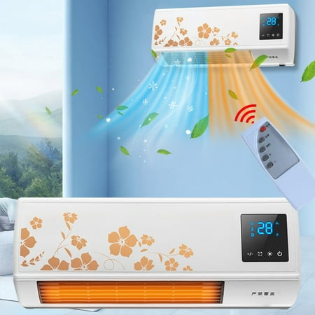 

RITIER Mini Split AC/Heating System Wall Mounted Portable Ductless Air Conditioner Fan With Remote 2024 Wall Mounted Air Curtain Fan 2 In 1 Split AC Unit for Home Apartment Office