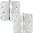 thumbnail image 4 of Stone Harbor Hardware 4" Door Hinges, 5/8" Radius Corner, Polished Brass, 2-Pack, 4 of 5
