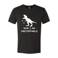 thumbnail image 2 of Wild Bobby, Unstoppable T Rex Funny, Pop Culture, Men Premium Tri Blend Tee, Vintage Black, Small, 2 of 4
