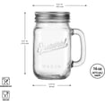 thumbnail image 4 of Glaver's Mason Jar 16 Oz. Glass Mugs with Handle and Lid Set Of 4 - Home & Beyond - Old Fashioned Drinking Glass Bottles Original Mason Jar Pint Sized Cup Set., 4 of 16