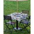 thumbnail image 4 of Fsddascl Navy Blue Coral Coastal Outdoor Tablecloth - 54x54 Inch Square Dining Table Cover, Summer Beach Starfish Nautical Waterproof Outdoor Table Cloth with Umbrella Hole & Zipper for Picnic/Patio, 4 of 7