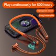 thumbnail image 4 of Neckband Bluetooth Headphones Led Digital Display Wireless Bluetooth Neckband Headset Sport Sweatproof Stereo Earphones (Orange), 4 of 9