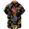 thumbnail image 1 of Camisa Casual Hawaiana De Hombre Con Estampado De Calavera, 1 of 5