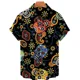 thumbnail image 1 of Camisa Casual Hawaiana De Hombre Con Estampado De Calavera, 1 of 5