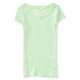 thumbnail image 1 of Aeropostale Solid Core Scoop Camiseta básica para mujer, verde, grande Aeropostale Camiseta básica, 1 of 2