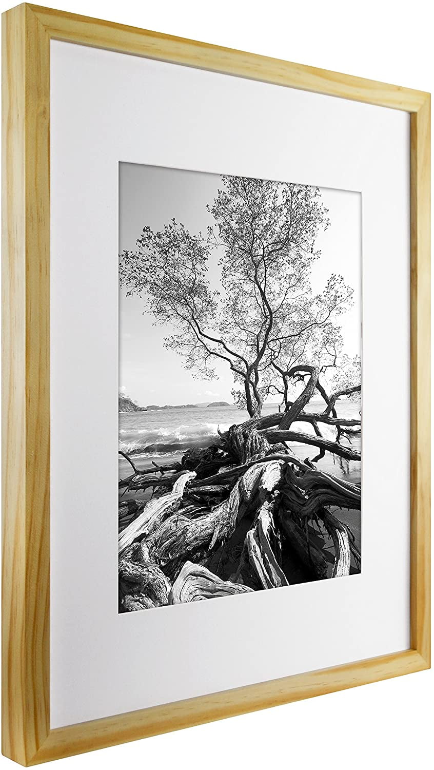 Heritage Wood Frame 16x20 Matted To 8x10 In Dark Natural