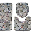 thumbnail image 5 of Cateissary 3 unids/set de alfombra de Pedestal antideslizante para baño + tapa de inodoro + alfombrilla de baño Juegos de accesorios de baño seis, 5 of 5