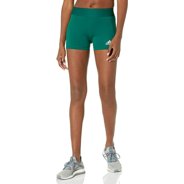 damnificados punto aprobar adidas Women's Techfit Volleyball Shorts Large 4 Inches Team Dark  Green/White - Walmart.com