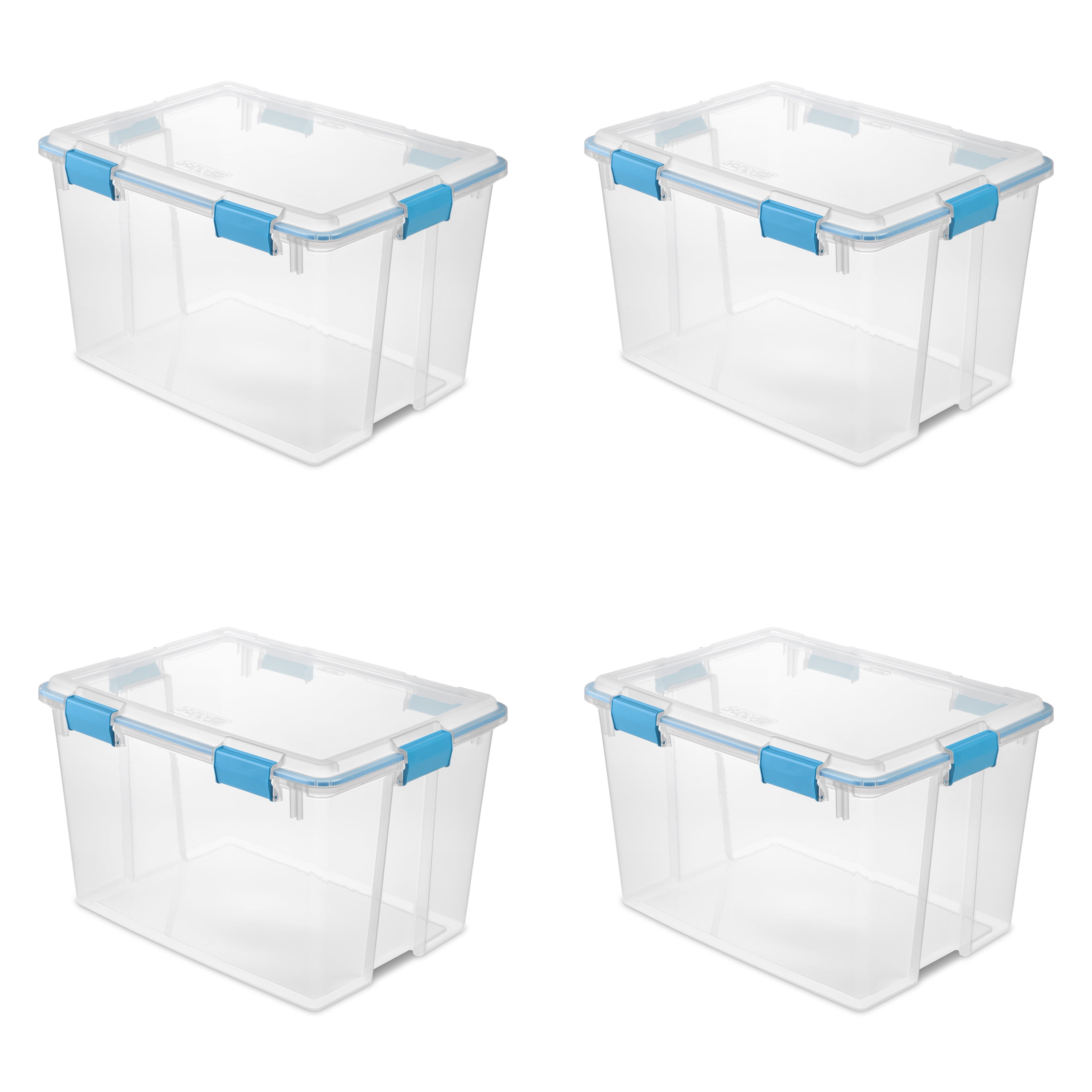 BLACK/CLEAR LID NEW STRONG BOX MULTI PACKS OFF 80 LITRE PLASTIC STORAGE BOX 
