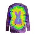 thumbnail image 5 of Fashion Women Easter Printed Round Neck Long Sleeve T-Shirt Printing Sweatshirt Blouse Tops, 5 of 5