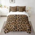 thumbnail image 2 of jejeloiu Leopard Cheetah 7-Piece Twin Bedding Set Rustic Farmhouse Brown Black Microfiber Reversible Decor For Men Women, 2 of 8