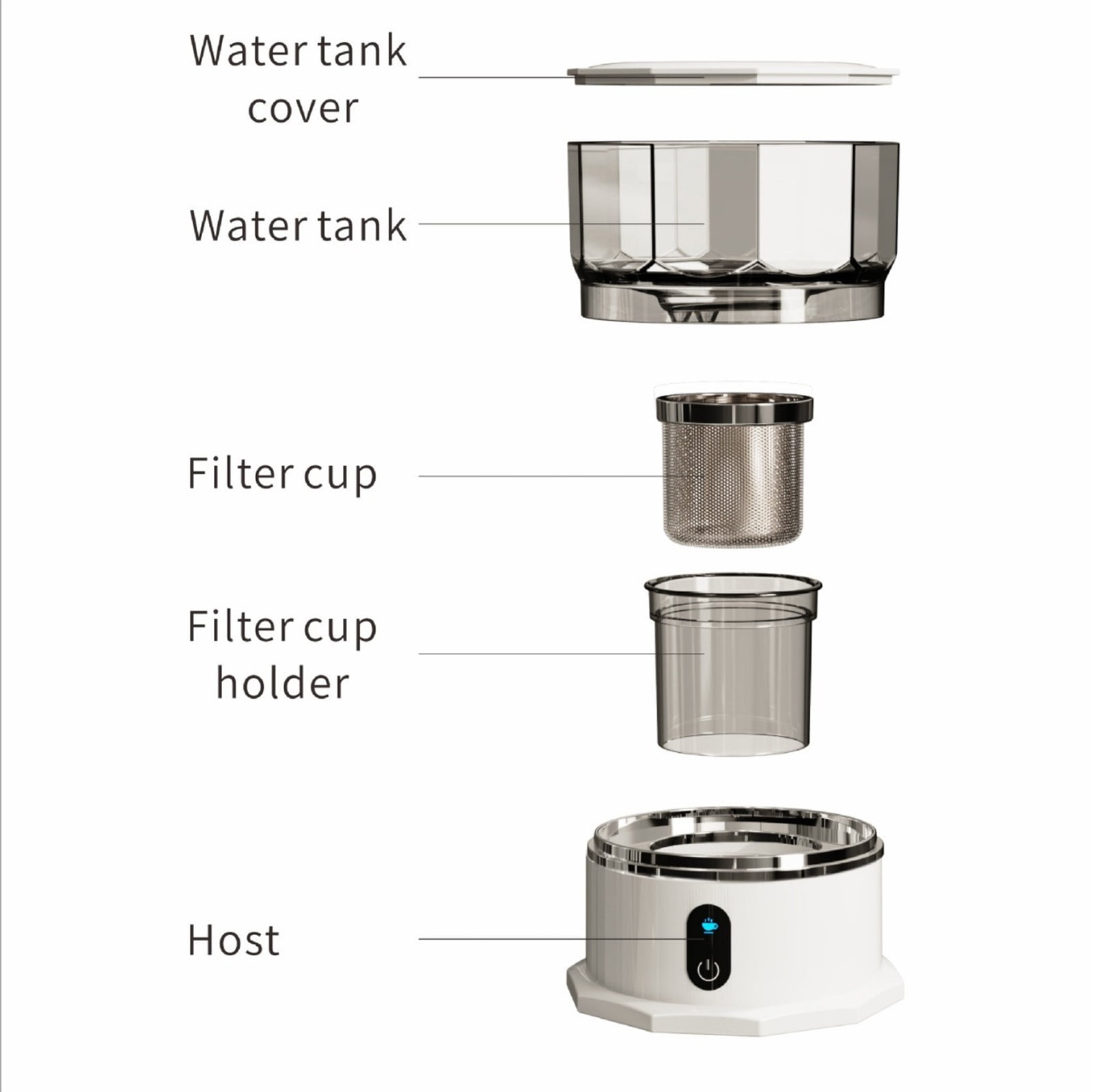 Mini Automatic Drip Coffee Maker Battery-Powered Hand Brewed Coffee Brewer Portable Extraction Coffee Pot for Home Office Travel Camping