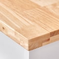 thumbnail image 4 of Kitchen Island on Wheels, Large Kitchen Island with Storage Drawers, Rolling Island for Kitchen with Wooden Countertop, Tower Rack, Lockable Wheels, White, 4 of 7