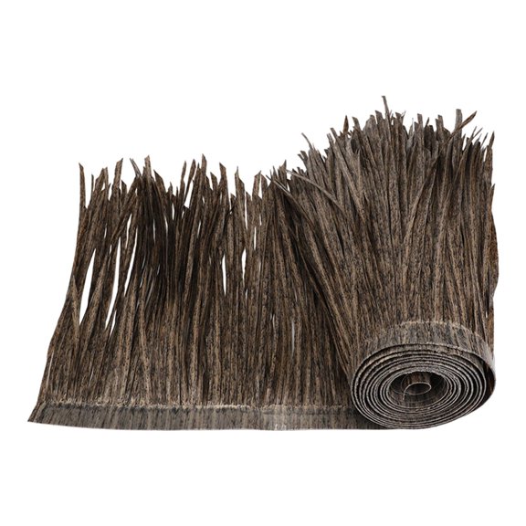 Artificial Palm Thatch Rolls Multi Use Straw Roof Thatch for Bar Outdoor Hut Black