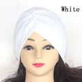 thumbnail image 2 of Lumistal Turbans for Women Soft Pre Tied Knot Pleated African Head Wraps Cancer Turban Cap Chemo Headwrap Head Wear Turban Ear Cap Satin Bonnet Cap S One Size, 2 of 2