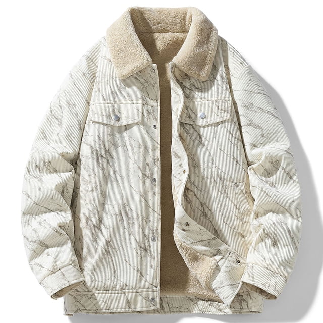 Ceisia Men's Classic Collar Functional Pockets Casual Gift Style Jacket - 98%Cotton-2%Spandex for Daily & Outdoor Wear