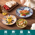 thumbnail image 5 of Malacasa 12 Pcs Dinnerware Sets, Ceramic Plates and Bowls Set, Porcelain Tableware Dishwasher Microwave Safe, Serves for 4 People, Colorful 1, 5 of 10