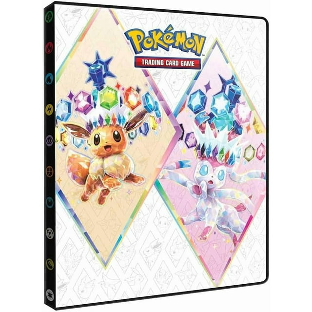 Ultra PRO Scarlet & Violet 9-Pocket Portfolio for Pokémon Cards - Full-Art Cover of Terestallized Eevee, Sylveon, Jolteon, Flareon, Vaporeon Design - Holds 252 Pokemon Cards or Standard Size Cards