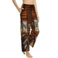 thumbnail image 2 of Daiia Log Cabin Inside Women's Sleep Pant with Pockets and Drawstring,Pajama Pants-Small, 2 of 9