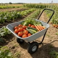 thumbnail image 3 of Chak’s Choice Two-wheeled barrow, Home Utility Garden Cart, Large Heavy Duty Yard Cart for Gardening & Planting, Lawn, Farm, Construction Site, Gray, 3 of 5