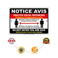 thumbnail image 5 of Notice Keep Social Distancing at Least 6 Feet for Safety Protection Required Novelty Aluminum Metal Sign 12"x18", 5 of 5