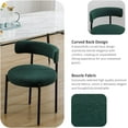 thumbnail image 5 of Locus Bono Boucle Dining Chairs Set of 6, Modern Upholstered Dining Room Chairs, Armless Kitchen Chair for Dining Room, Living Room, Green, 5 of 5