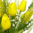 thumbnail image 6 of Scheam Yellow Tulips Artificial Flowers,Plastic Fake Lavender Mixed Bouquet,,Wedding Table Centerpieces Floral Arrangements,for Decoration Home Birthday Party 12 Pieces, 6 of 6
