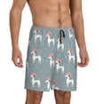 thumbnail image 2 of Logiee Cartoon Poodle Dog Print Men's Pajama Shorts with Drawstring & Pockets,Sleep Shorts for Men,Sleepwear Bottoms,Elastic Waistband Loungewear-X-Large, 2 of 6
