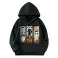 thumbnail image 5 of Bnwani Black Boys Sweatshirts Long Sleeve Fleece Casual Oversized Cute Solid Pocket Size 3-4t, 5 of 6