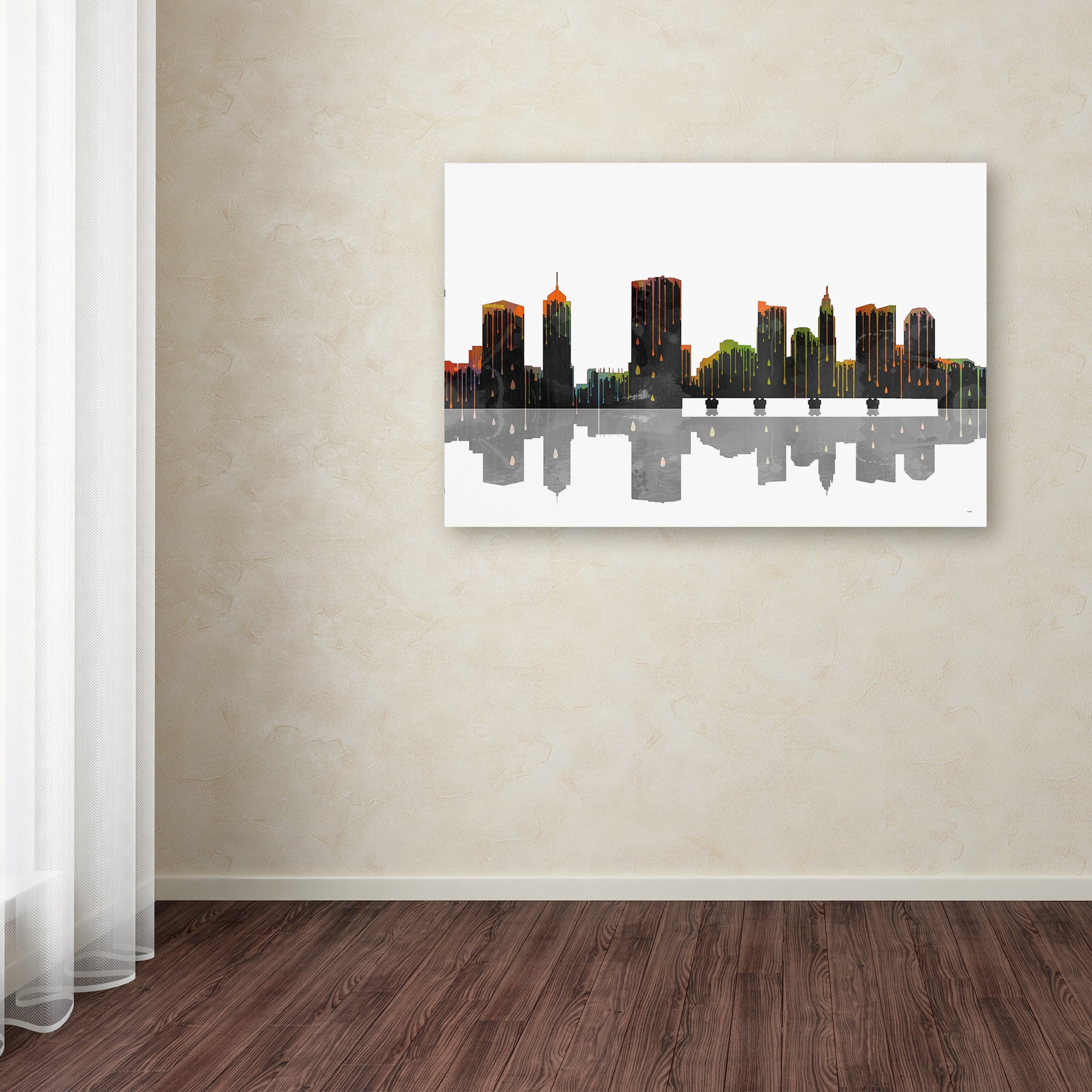 Marlene Watson "Columbus Ohio Skyline" Canvas Art