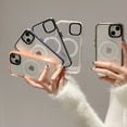 thumbnail image 6 of TECH CIRCLE Clear Case For iPhone 15 Pro with MagSafe,Slim Thin Shockproof Silicone Bumper Military Grade Drop Protection Magnetic Crystal Phone Case for Apple iPhone 15 Pro 6.1" 2023,Black, 6 of 8