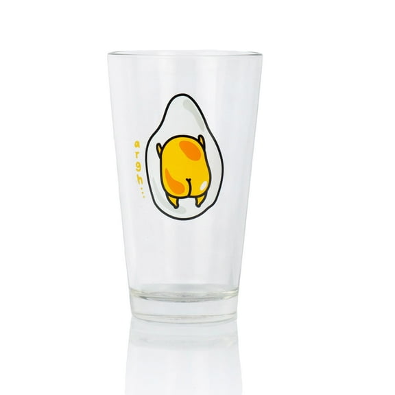 Se7en20 Gudetama the Lazy Egg 16oz Pint Glass - Egg Butt ARGH