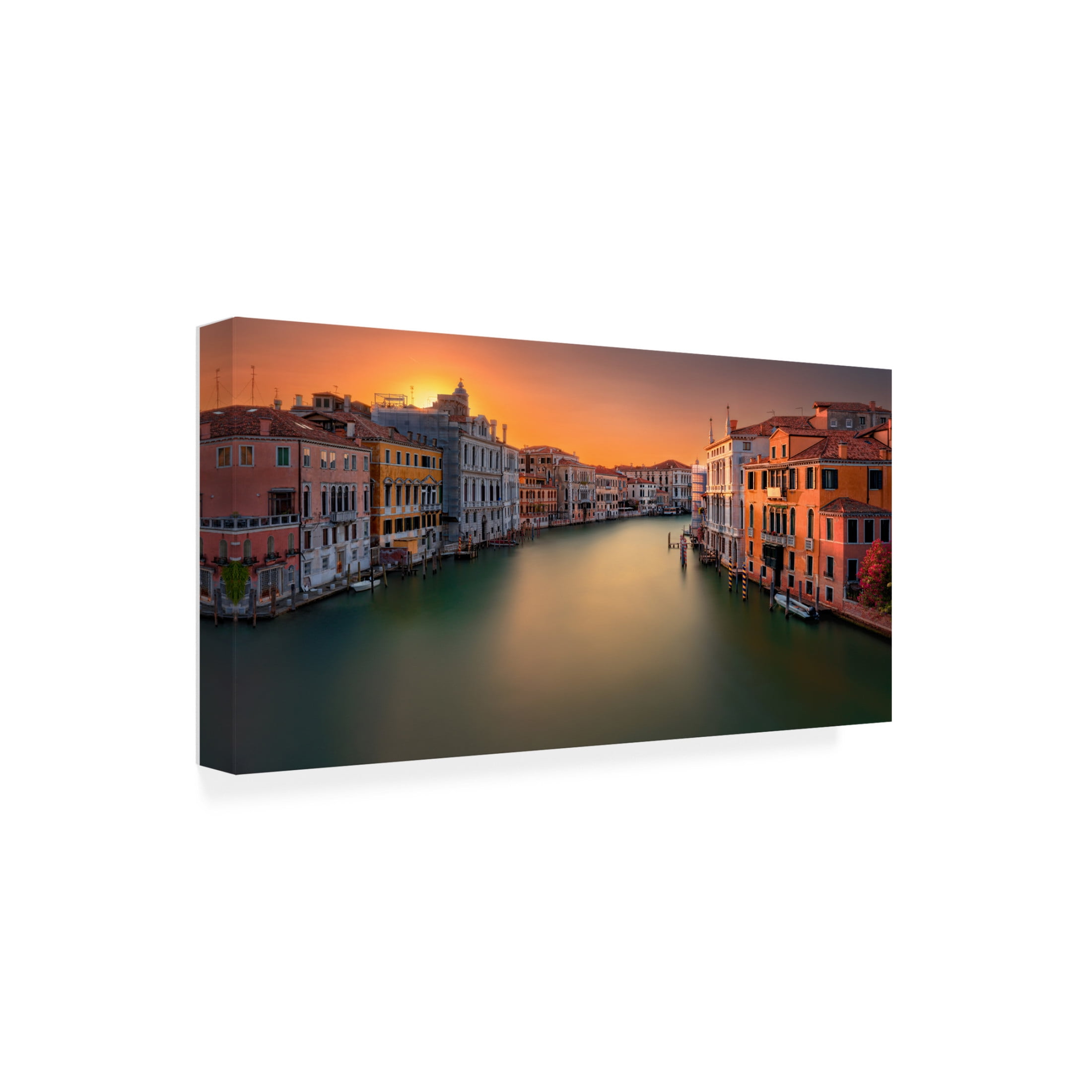 Trademark Fine Art Tommaso Pessotto Sunset in Venice Canvas Wall Art