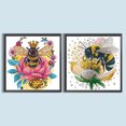 thumbnail image 1 of Pintura de diamante 5D DIY Taladro parcial con forma especial Flores Abeja Kit30x30cm 2 piezas, 1 of 9
