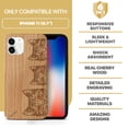 thumbnail image 7 of Case Yard Wooden Case Outside Soft TPU Silicone, Slim Fit Shockproof Wood Protective Phone Cover for Girls Boys Men and Women, Supports Wireless Charging Kittens Design case for iPhone-11, 7 of 7