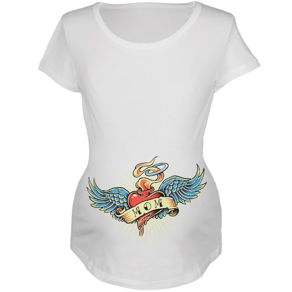 Mother's Day - I Love Being a Tattoo Mom White Maternity Soft T-Shirt - X-Large