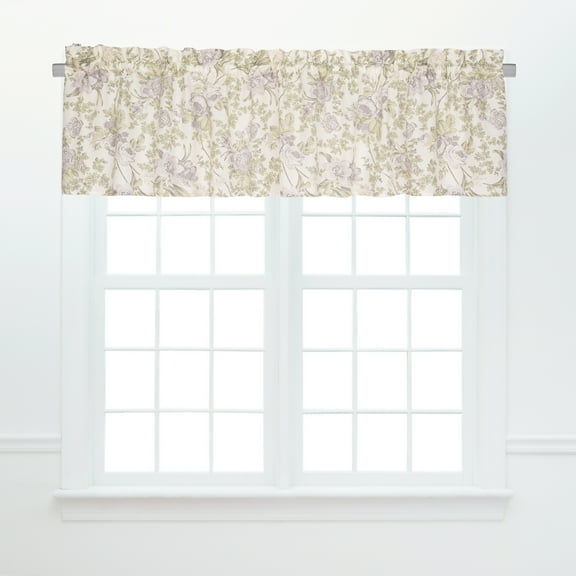 Grace Floral Cotton Valance Window Treatment