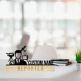 thumbnail image 2 of Handmadetneonsign Reporter Metal Nameplate, Reporter Desk Nameplate, Reporter Desk Name Plate Decor, 2 of 5