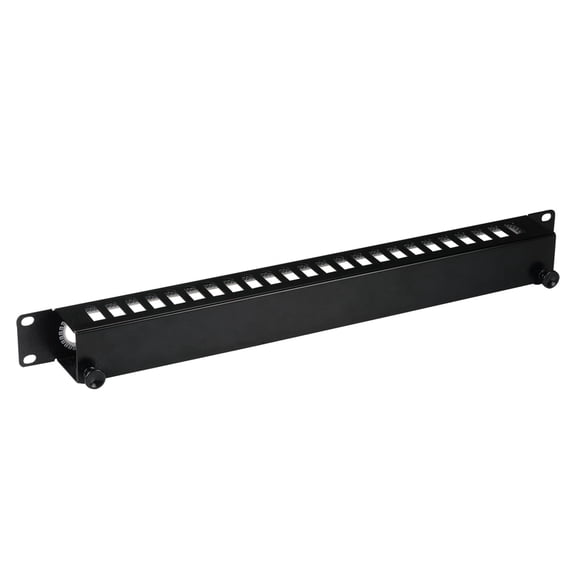 EFB RAL9005 1U Cable Management Panel with Cover 19 Inch
