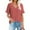 Watermelon Red-15, variant on Mittory Womens Casual Shirts Dressy Work Button Down Ruffle Blouses Business Short Sleeves Tunic Tops