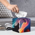 thumbnail image 6 of Sikiie Vibrant Fluid Motion Art Leather Tissue Box Cover Square, tissue box holder - 5.2”x5.2”x5.2”, 6 of 7