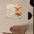 thumbnail image 4 of 10 Inch Wall Clock Battery Operated Silent Clock Decorative for Office, Kitchen, Outdoor, Living Room，Starfish Beach Sand Lovely Design, 4 of 4