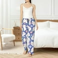 thumbnail image 5 of Pajama Pants Women, Cute Funny Rabbit Flower Sweatpants Soft Sleep Lounge Pants, Casual PJ Bottoms Pants with Pockets, 5 of 5