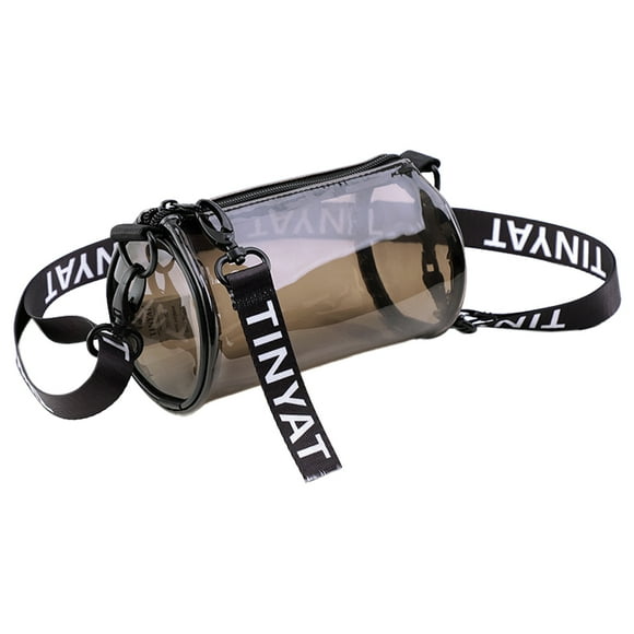 Nueva moda impermeable PVC gelatina bolso mujer bandolera mini cilindro bolso teléfono móvil